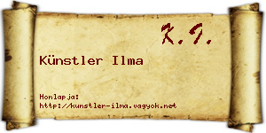 Künstler Ilma névjegykártya